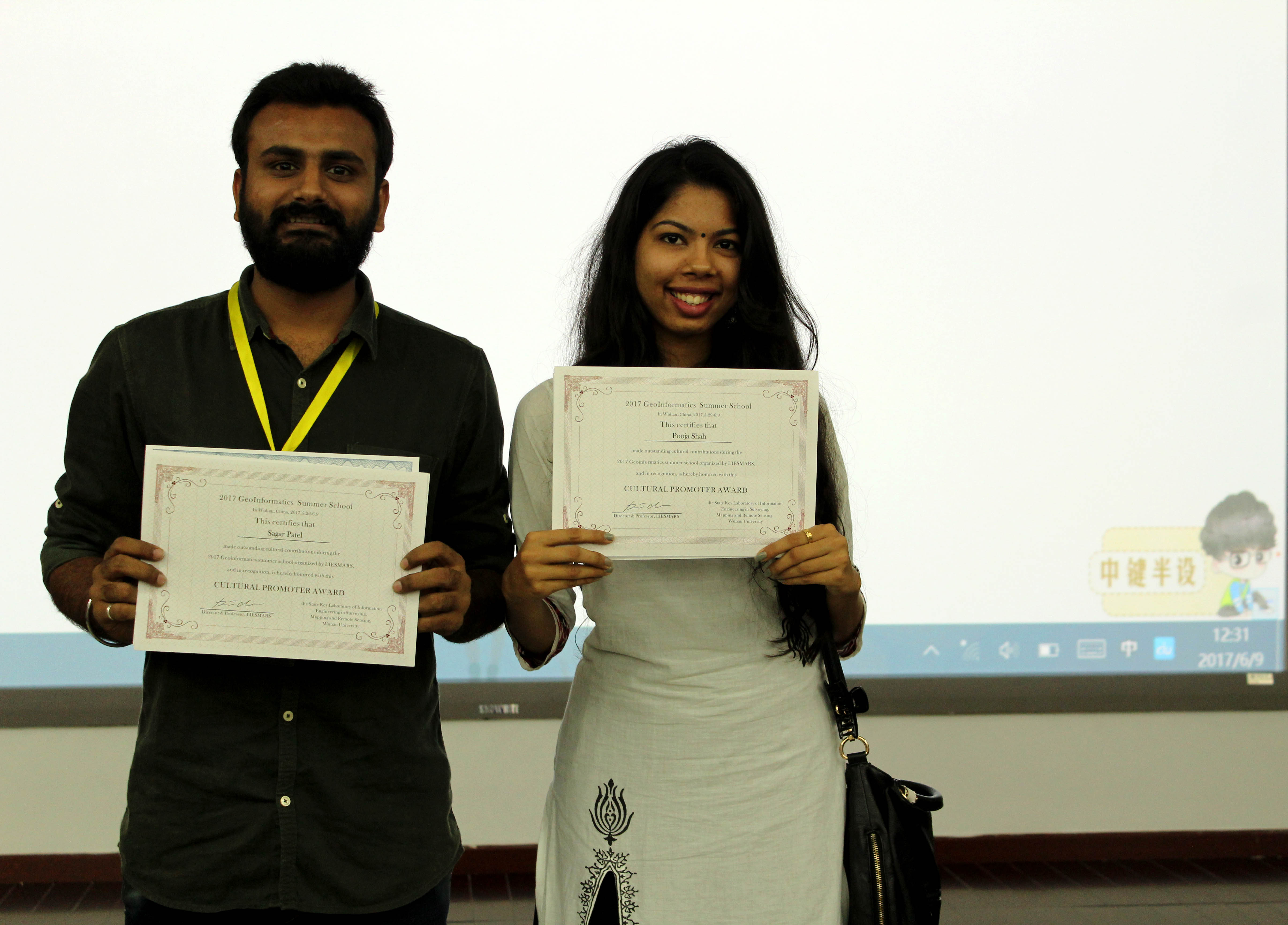 Cultural Exchange Winners- Sagar Patel and Pooja Shah & Manush Shah (Missing here)