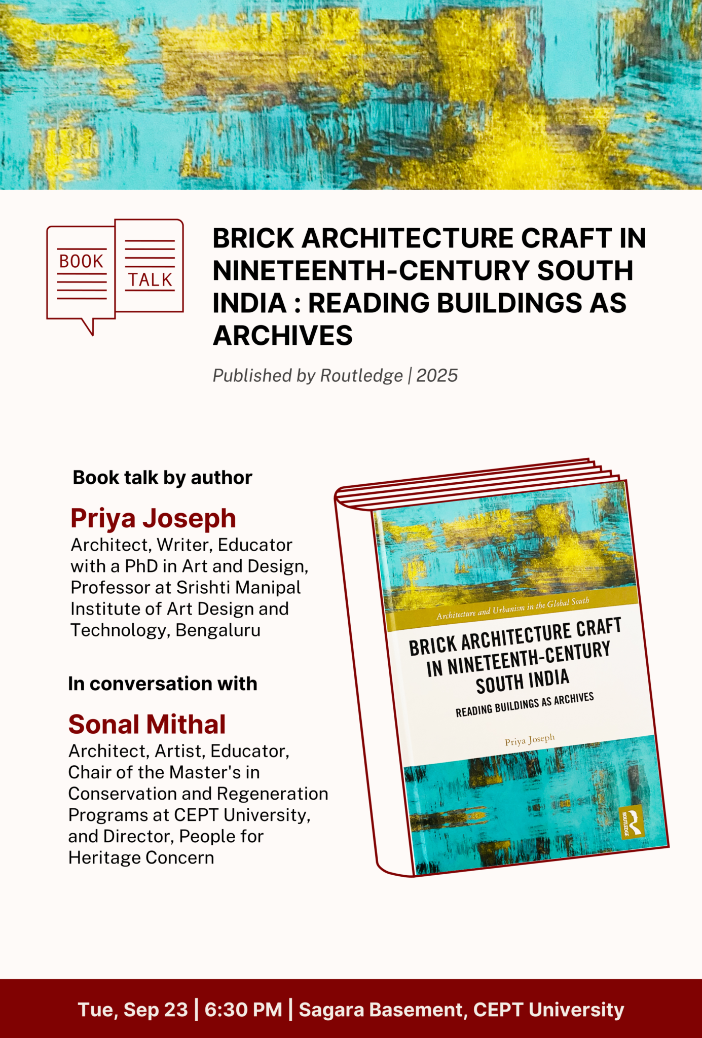 Invite Poster Brick Book Talk