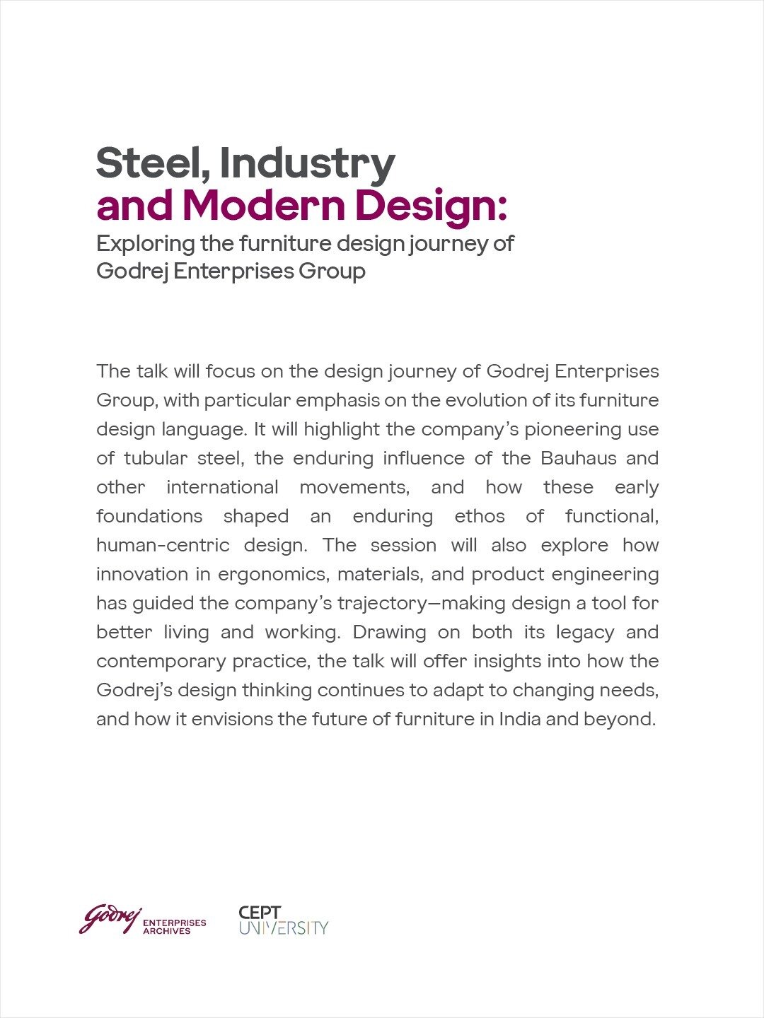 About Steel Industry and Morder Desing Talk