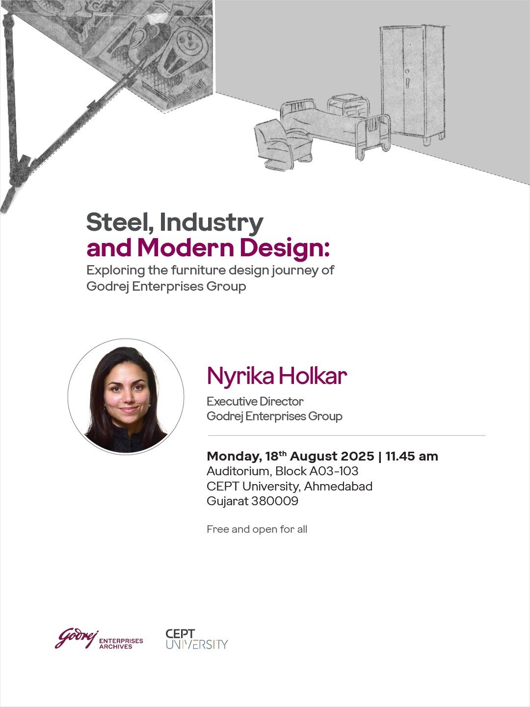 Steel Industry and Morder Desing Speaker Poster