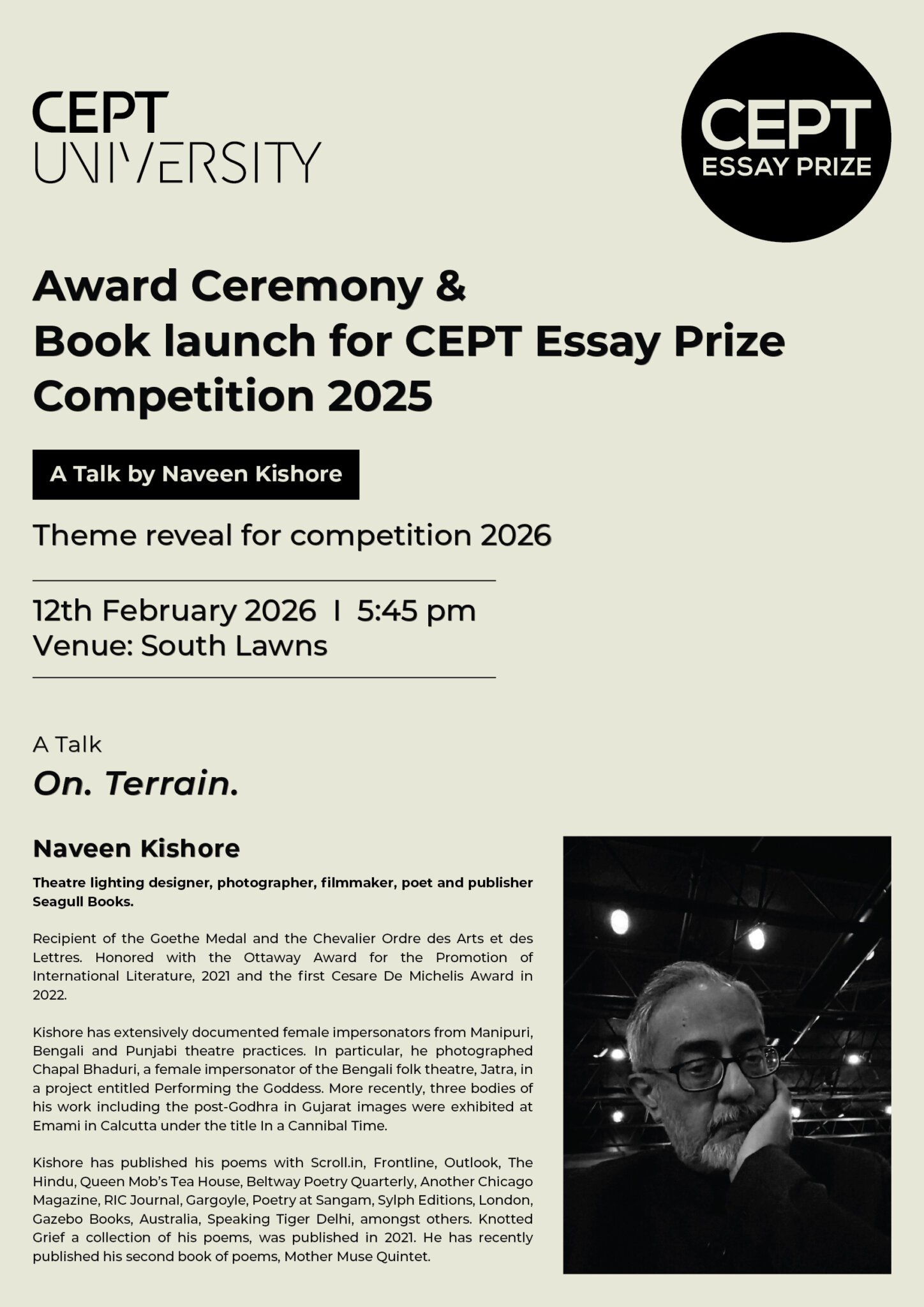 CEPT Essay Prize event 12 Feb 2026