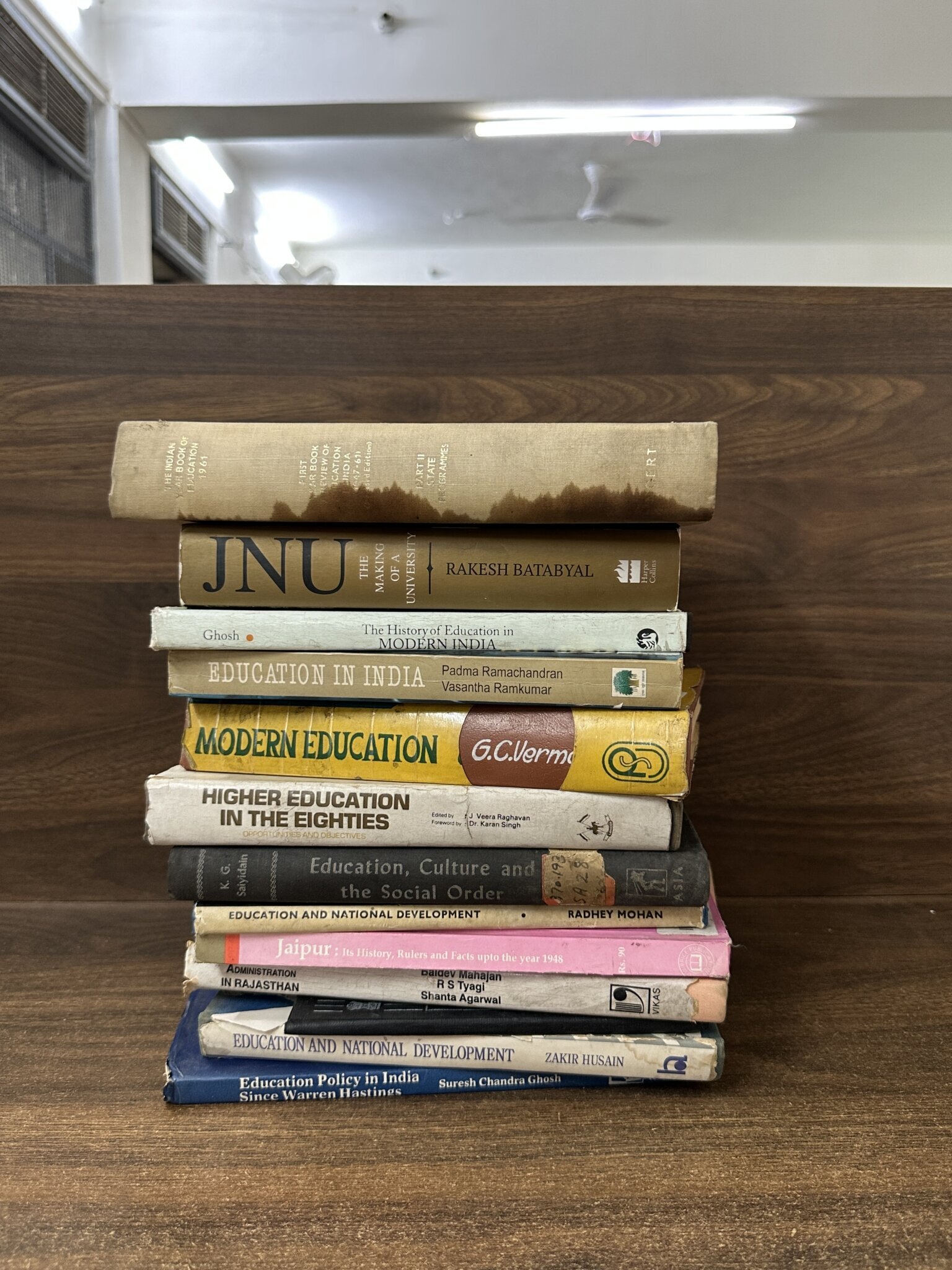 Process of information collection through various local libraries in Jaipur